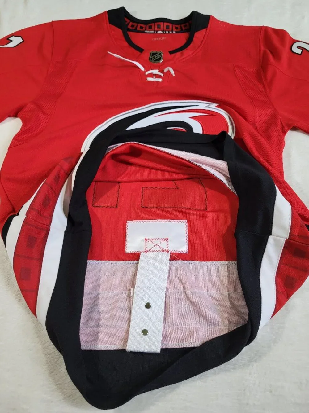 Carolina Hurricanes #21 Niederreiter Red Alternate Premium Jersey - Size 54